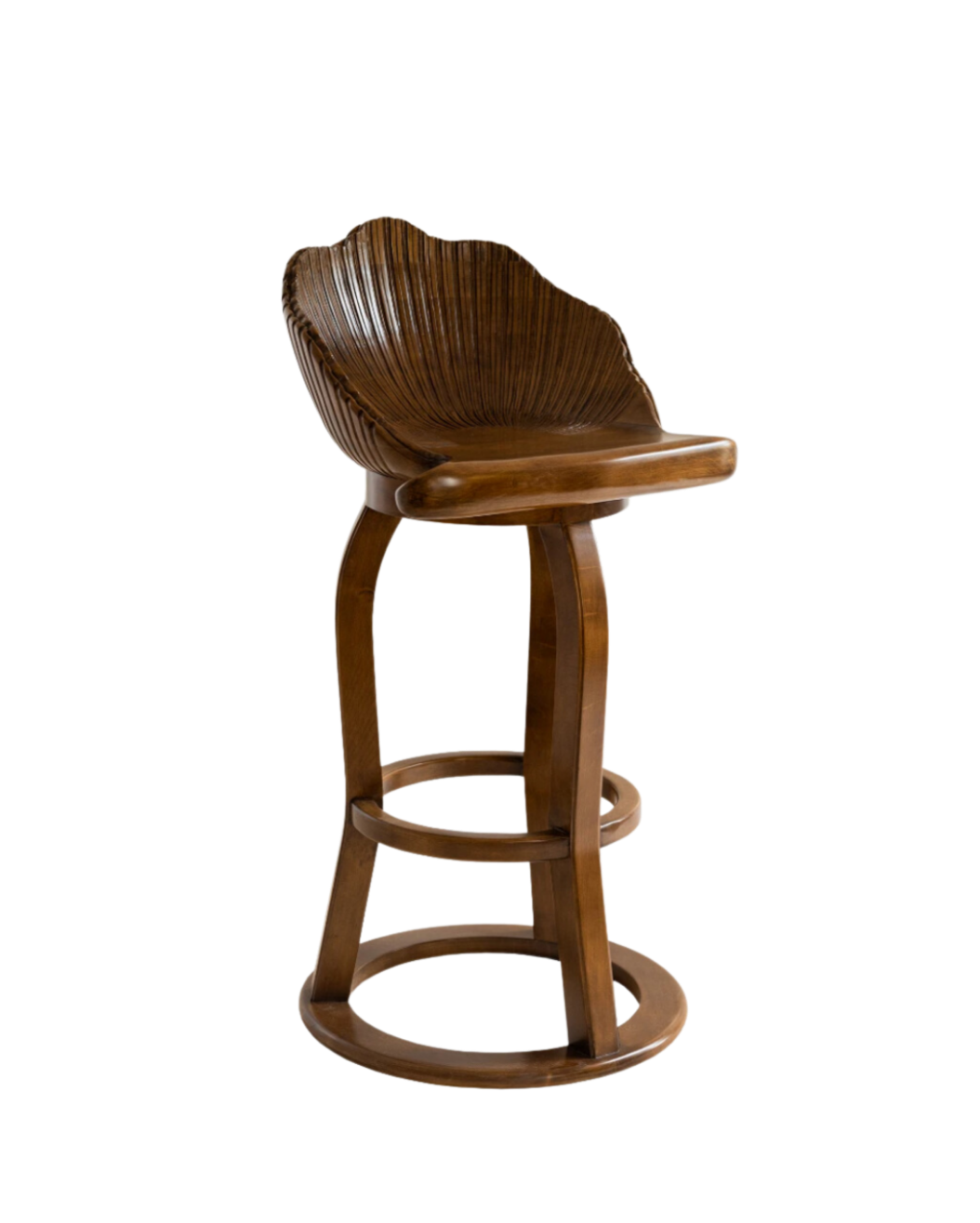 Stool shaped like a shell