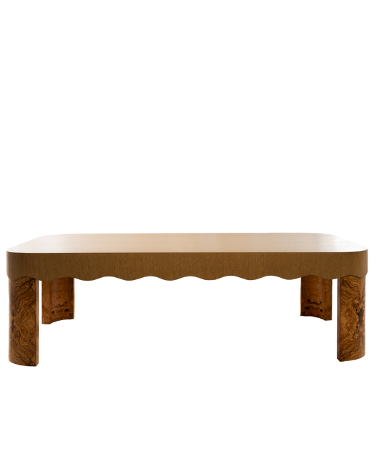 Scalloped coffee table