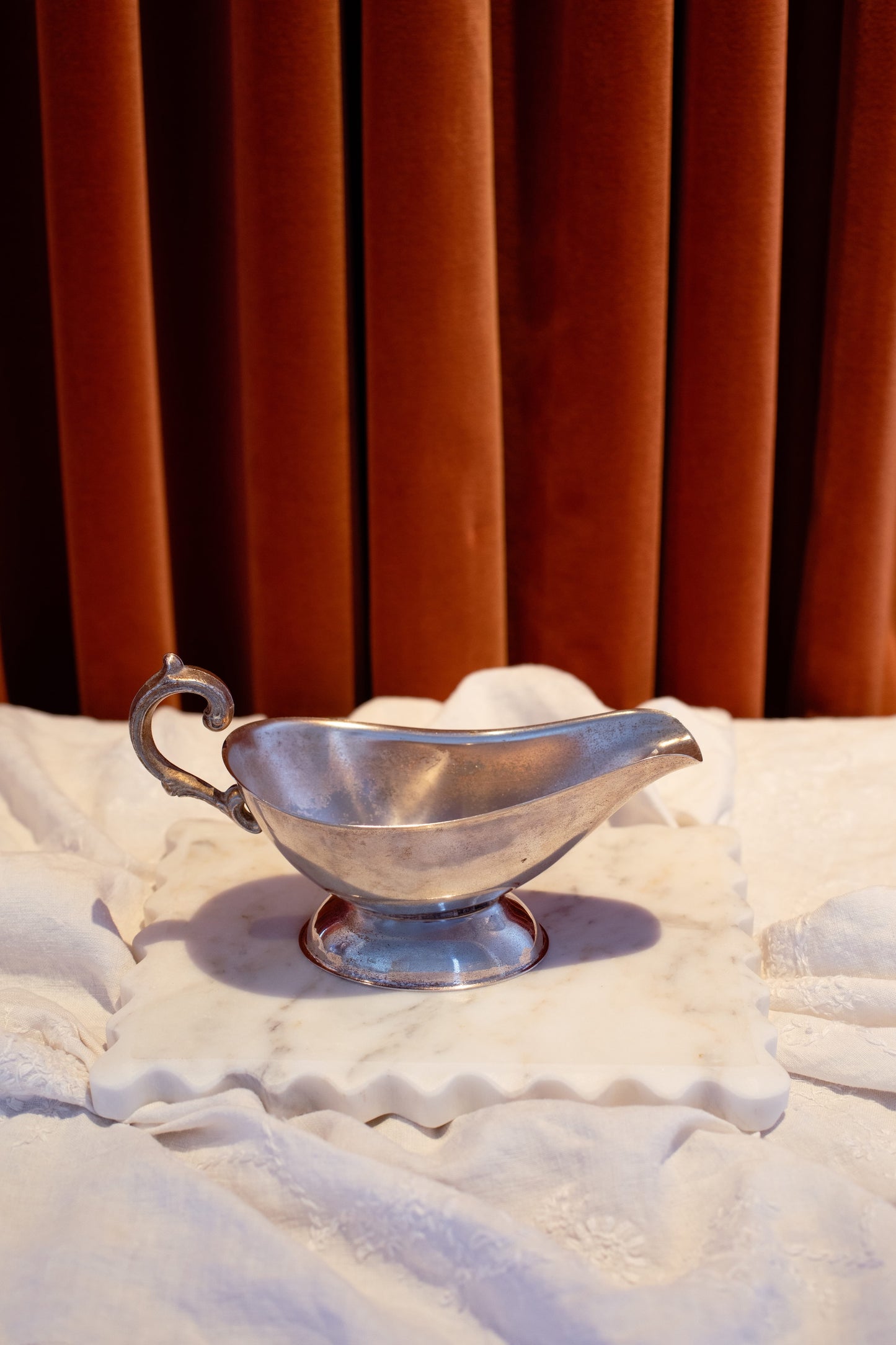Vintage Silver Gravy Dish