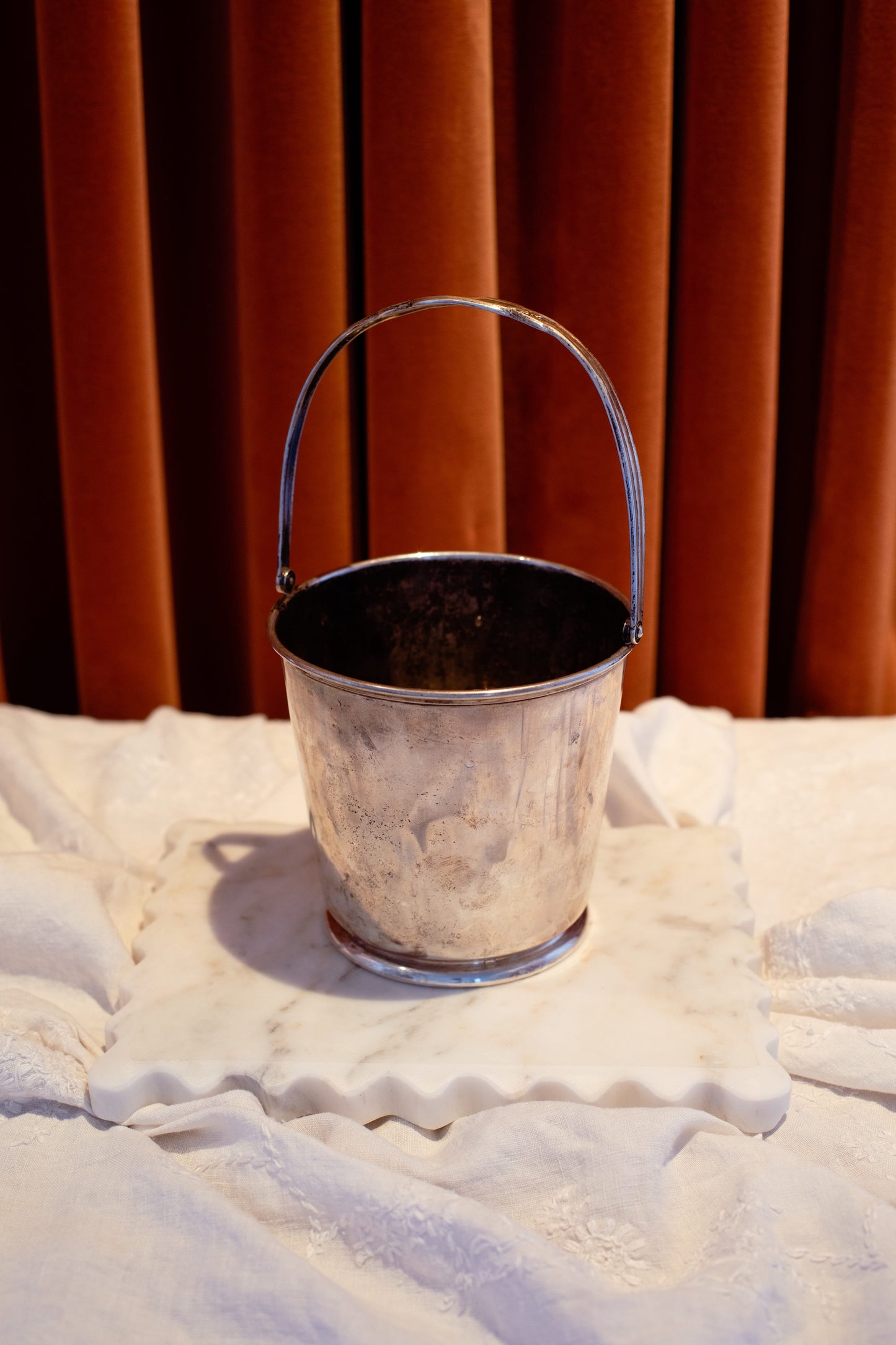 Vintage Silver M Ice Bucket