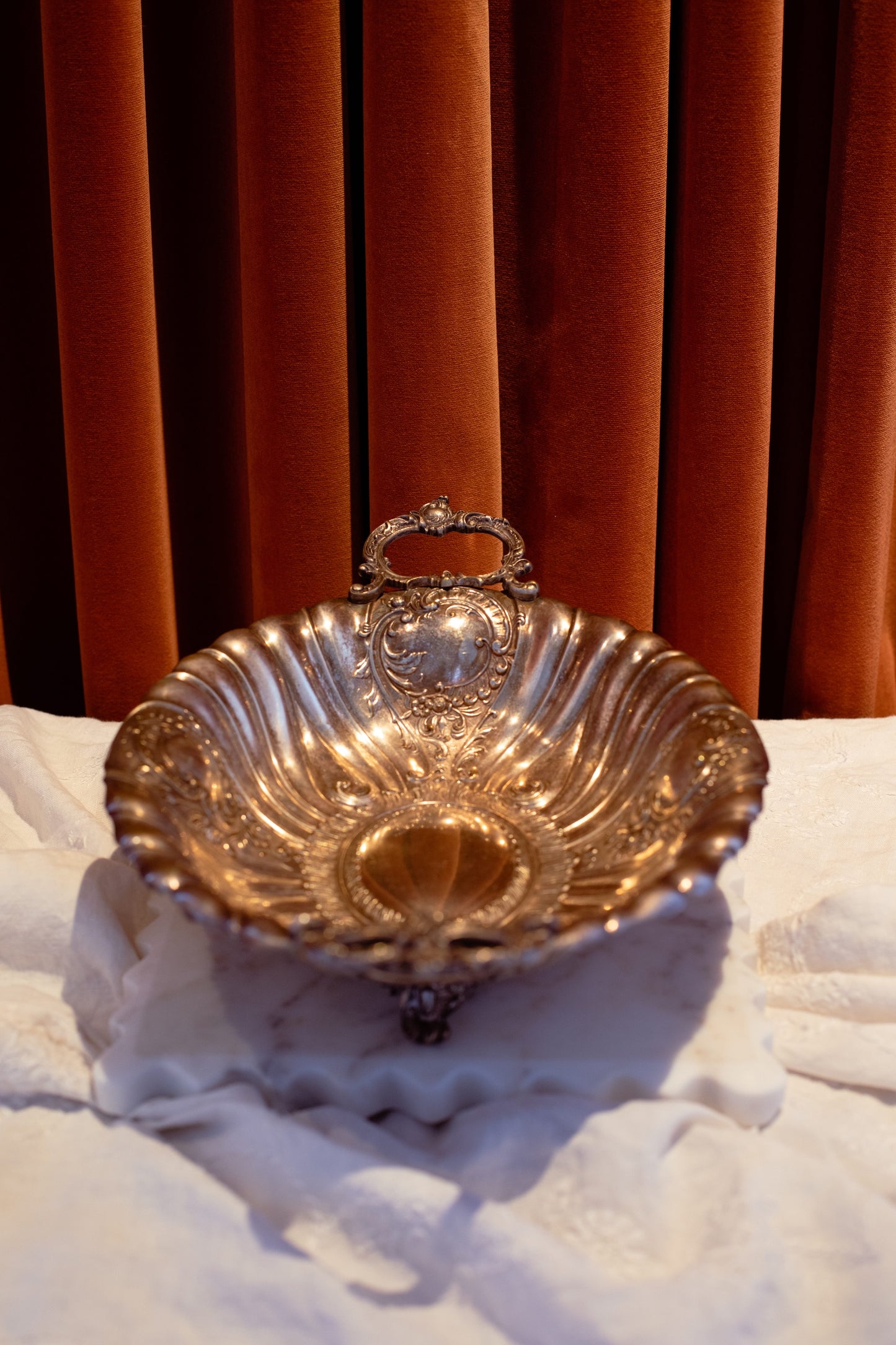 Vintage Rococo Footed Dish